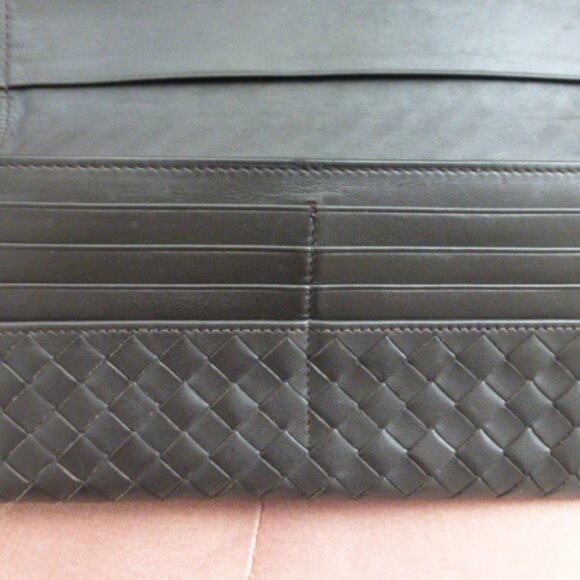 Bottega Veneta Brown Leather Bi-Fold Wallet Intrecciato Woven Design with Box - Picture 8 of 15